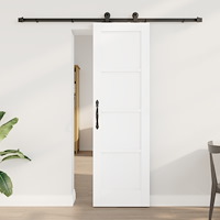 vidaXL Skjutdörr med kökssats Vit 61x198,5 cm Massiv Furu, vidaXL Inredningsdörr 'ORKDAL'Vit 61x198,5x4 cm Massiv Furu
