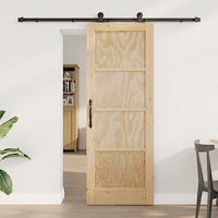 vidaXL Vidaxl skjutdörr med beslag 73,5x198,5 cm Massivt trä furu, Vidaxl inredningsdörr 'ORKDAL'73,5x198,5x4 cm Massivt trä fu...