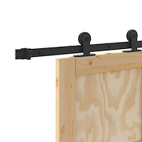 vidaXL Skjutdörr med Hårdvarusats 86x211 cm Massivt Trä Furu