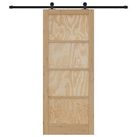 vidaXL Skjutdörr med Hårdvarusats 86x211 cm Massivt Trä Furu