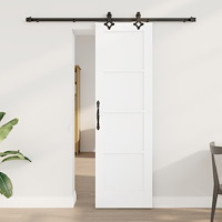 vidaXL Skjutdörr med beslagset Vit 61x198.5 cm Massivt Trä Furu, vidaXL Inredningsdörr 'ORKDAL'Vit 61x198.5x4 cm Massivt Trä Fu...