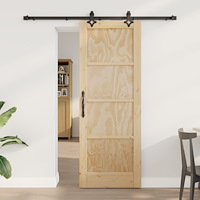 vidaXL Skjutdörr med Montering Set 73.5x198.5 cm Massivt Trä Furu, vidaXL Inredningsdörr 'ORKDAL'73.5x198.5x4 cm Massivt Trä Fu...