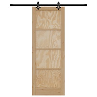 vidaXL Skjutdörr med Beslag Set 78x211 cm Massivt Tallträ