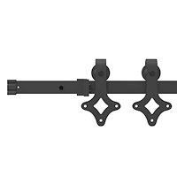 vidaXL Skjutdörr med Beslag Set 78x211 cm Massivt Tallträ