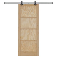 vidaXL Skjutdörr med hårdvarusats 83x211 cm Massivt tallträ