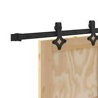 vidaXL Skjutdörr med beslagsset 93x232 cm Solid träfuru