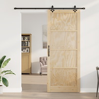 vidaXL Skjutdörr med beslagsset 93x232 cm Solid träfuru