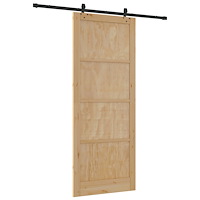 vidaXL Skjutdörr med beslagsset 93x232 cm Solid träfuru