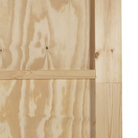 vidaXL Skjutdörr med beslagsset 93x232 cm Solid träfuru