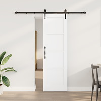 vidaXL Skjutdörr med Skjutmekanism Vit 61x198.5 cm Solid Furu, vidaXL Inredningsdörr 'ORKDAL'Vit 61x198.5x4 cm Solid Furu