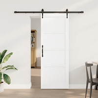 vidaXL Skjutdörr med hårdvarusats Vit 73.5x198.5 cm Massivt trä furu, vidaXL Inredd dörr 'ORKDAL'Vit 73.5x198.5x4 cm Massivt tr...
