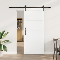 vidaXL Skjutdörr med hårdvaruset Vit 86x198,5 cm Massivt trä Furu, vidaXL Inredningsdörr ‘ORKDAL’ Vit 86x198,5x4 cm Massivt trä...
