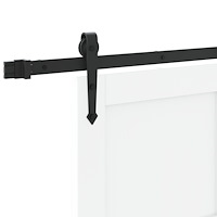vidaXL Skjutdörr med Hårdvaruset Vit 93x211 cm Massivt Furu