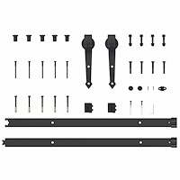 vidaXL Skjutdörr med Hårdvaruset Vit 93x211 cm Massivt Furu