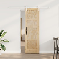 vidaXL Skjutdörr med beslagset 61x198,5 cm av massivt tallträ, vidaXL Inredningsdörr "ORKDAL" 61x198,5 cm av massivt tallträ