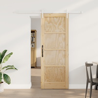 vidaXL Skjutdörr med Hårdvarusats 73.5x198.5 cm Massivt Tallträ, vidaXL Inredningsdörr 'ORKDAL'73.5x198.5x4 cm Massivt Tallträ
