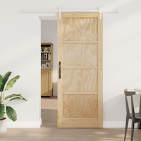 vidaXL Skjutdörr med monteringssats 83x211 cm Massiv trä tall, vidaXL Inredningsdörr "ORKDAL" 83x211x4 cm Massiv trä tall