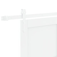 vidaXL Skjutdörr med Utrustningsset Vit 93x232 cm Solid Trä Furu
