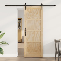 vidaXL Skjutdörr med Hårdvarusats 73.5x198.5 cm Massivt Furu, vidaXL Inredningsdörr 'ORKDAL'73.5x198.5x4 cm Massivt Furu