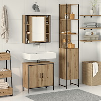 vidaXL Badrumsskåp Artisan Ek 33x33x185.5 cm Konstruerat Trä
