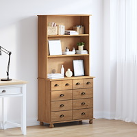 vidaXL Hutch 'ASKIM'Honung brun 91x40x183 cm Massivt trä Furu, vidaXL Hutch 'ASKIM'91x30x104 cm Massivt trä Furu, vidaXL Byrå '...