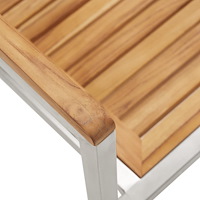 vidaXL 9-delars trädgårdsdining set solid teak