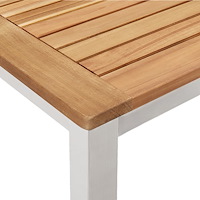 vidaXL 9-delars trädgårdsdining set solid teak