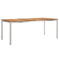 vidaXL 9-delars trädgårdsdining set solid teak