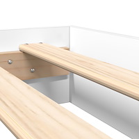 vidaXL Bokhyllesäng Vit 90x200 cm Ingenjörskonstruktion