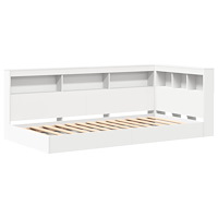 vidaXL Bokhyllesäng Vit 90x200 cm Ingenjörskonstruktion