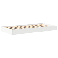 vidaXL Bokhyllesäng Vit 90x200 cm Ingenjörskonstruktion