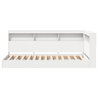 vidaXL Bokhyllesäng Vit 90x200 cm Ingenjörskonstruktion