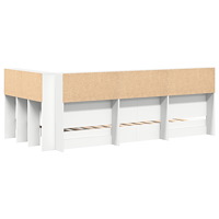vidaXL Bokhyllesäng Vit 90x200 cm Ingenjörskonstruktion