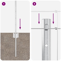 vidaXL Stängselstolpar 11 st U-kanal 80 cm galvaniserat stål