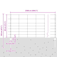 vidaXL Stängselstolpar 11 st U-kanal 80 cm galvaniserat stål