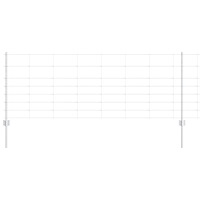 vidaXL Stängselstolpar 11 st U-kanal 80 cm galvaniserat stål