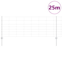 vidaXL Stängselstolpar 11 st U-kanal 80 cm galvaniserat stål