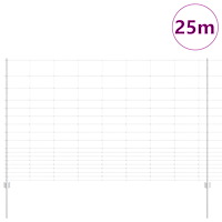 vidaXL Stängselstolpar 22 st U-Kanal 150 cm Galvaniserat Stål