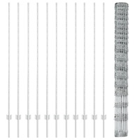 vidaXL Stängselstolpar 22 st U-Kanal 150 cm Galvaniserat Stål