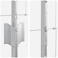 vidaXL Stängselstolpar 22 st U-Kanal 150 cm Galvaniserat Stål