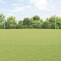 vidaXL Stängselstolpar 22 st U-Kanal 160 cm Galvaniserat stål, vidaXL Fältstängsel 1.6x25 m Galvaniserat stål