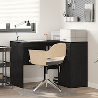 vidaXL Hörnskrivbord Svart Ek 102x88x75 cm Konstruerat Trä