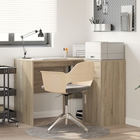 vidaXL Hörnskrivbord Sonoma Ek 102x88x75 cm Konstruerat Trä
