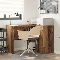 vidaXL Hörn skrivbord gammalt trä 102x88x75 cm konstruerat trä