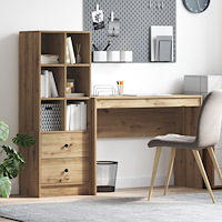 vidaXL Skrivbord med Förvaring Artisan Ek Konstruerat Trä