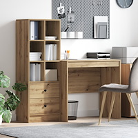 vidaXL Skrivbord med Förvaring Artisan Ek Konstruerat Trä