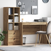 vidaXL Skrivbord med Förvaring Artisan Ek Konstruerat Trä