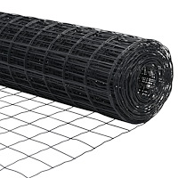 vidaXL Eurostängsel med 13 stolpar 0,4x50 m Galvaniserat stål Grå