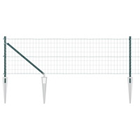 vidaXL Euro Stängsel med 7 Taggiga Stänger 0.6x10 m Galvaniserad Stål Grön
