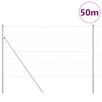 vidaXL Fältskydd 1.4x50 m Galvaniserat Stål